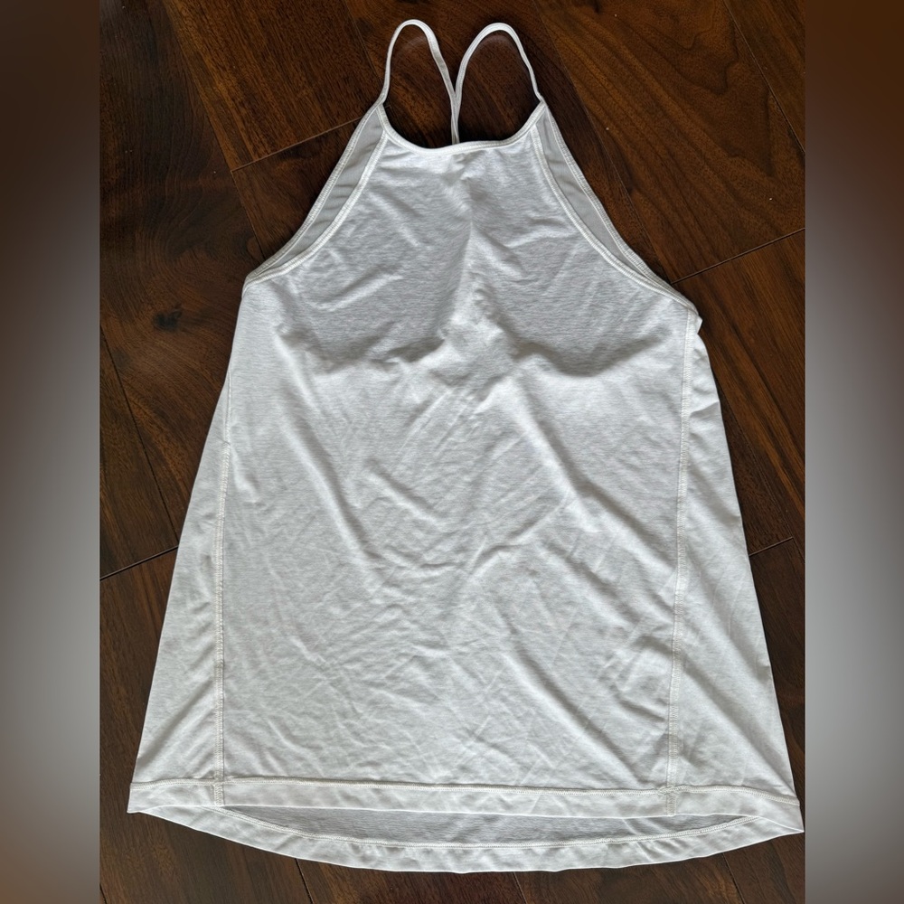 Lululemon Athletica Strappy Tank Singlet White/Grey size 4